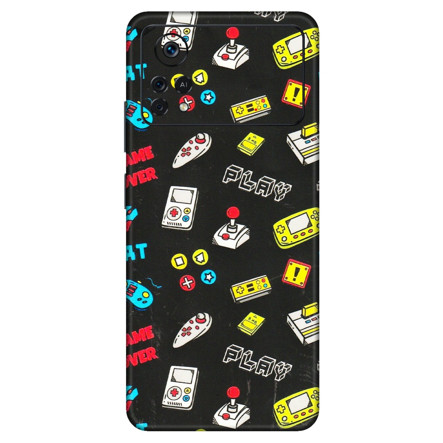 POCO Phone Skins (All Models) - Gaming Doodles - 3D Embossed Finish (L-224) Poco X4 PRO (5G)