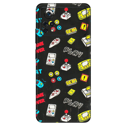 POCO Phone Skins (All Models) - Gaming Doodles - 3D Embossed Finish (L-224) Poco X4 PRO (5G)