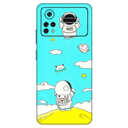 POCO Phone Skins (All Models) - Blue Skies Astro Float - 3D Embossed Finish (L-230) Poco X4 PRO (5G)