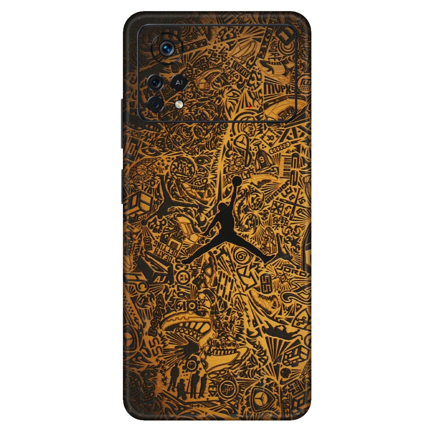 POCO Phone Skins (All Models) - Premium Gold Basketball Player - 3D Embossed Finish (L-236) Poco X4 PRO (5G)