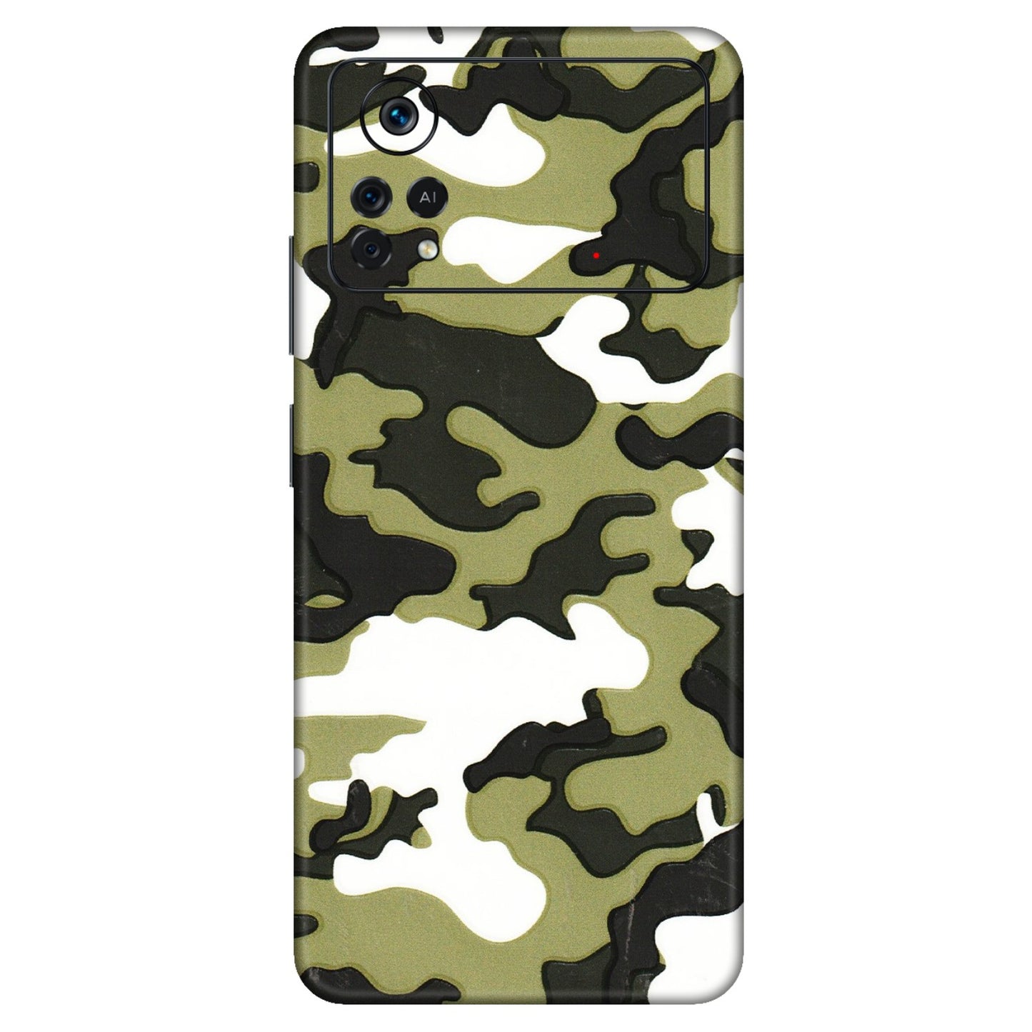 POCO Phone Skins (All Models) - Camouflages White And Green - 3D Embossed Finish (L-243) Poco X4 PRO (5G)