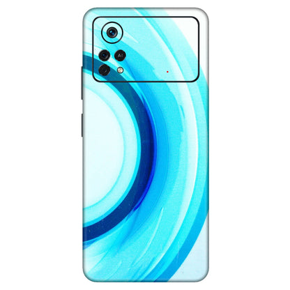 POCO Phone Skins (All Models) - The Blue Curve - 3D Embossed Finish (L-244) Poco X4 PRO (5G)