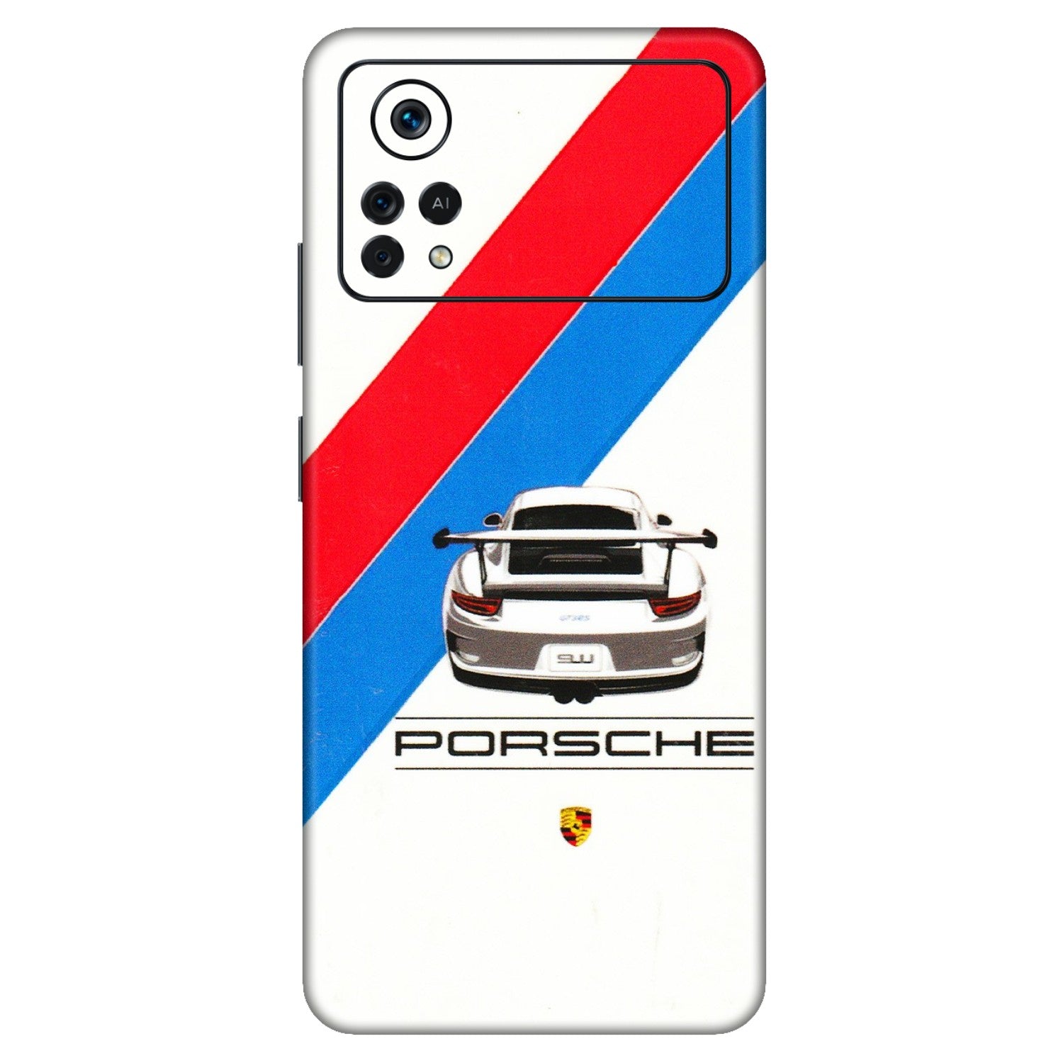 POCO Phone Skins (All Models) - Porche Car Sober Logo - 3D Embossed Finish (L-248) Poco X4 PRO (5G)