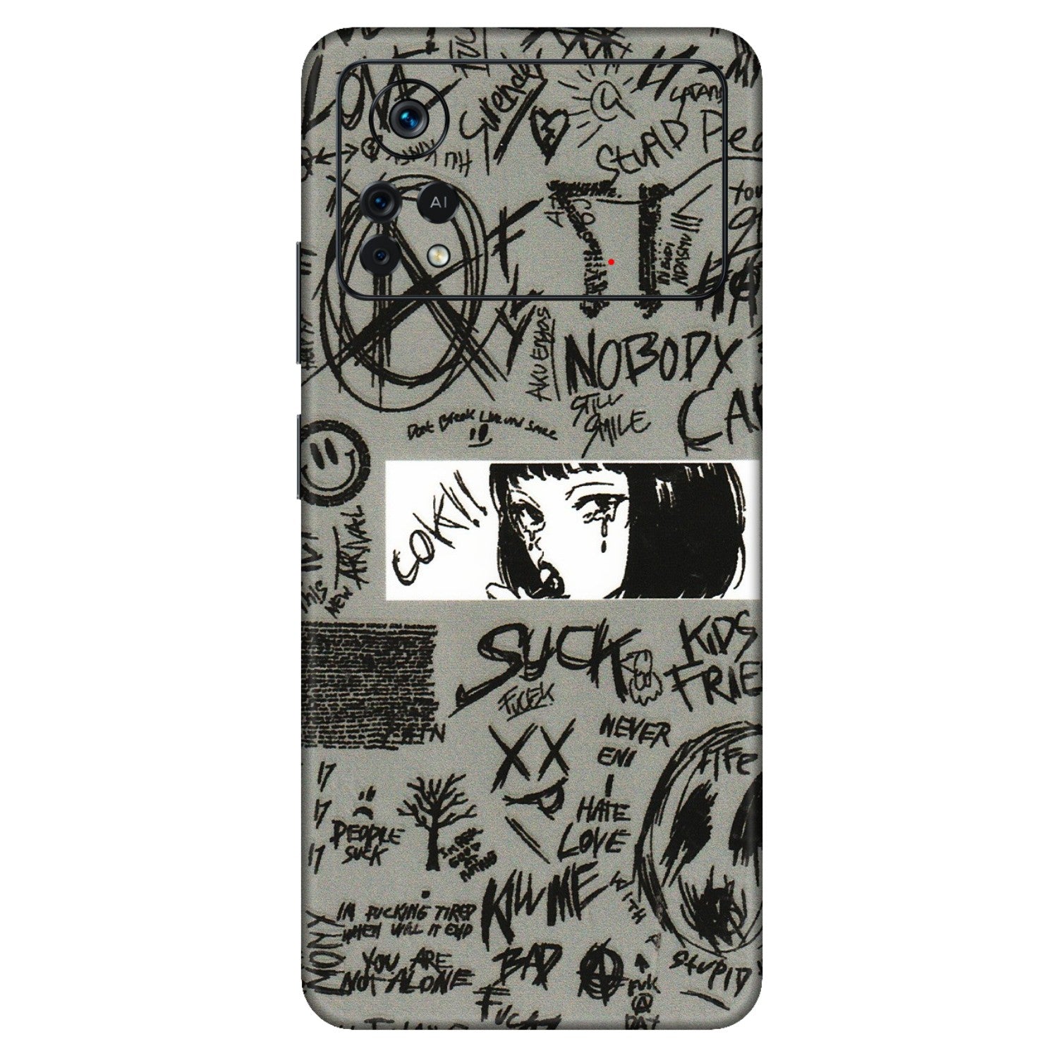 POCO Phone Skins (All Models) - Never Have Love Anime - 3D Embossed Finish (L-260) Poco X4 PRO (5G)