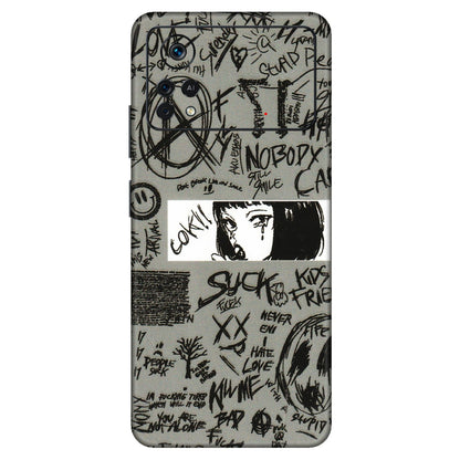 POCO Phone Skins (All Models) - Never Have Love Anime - 3D Embossed Finish (L-260) Poco X4 PRO (5G)