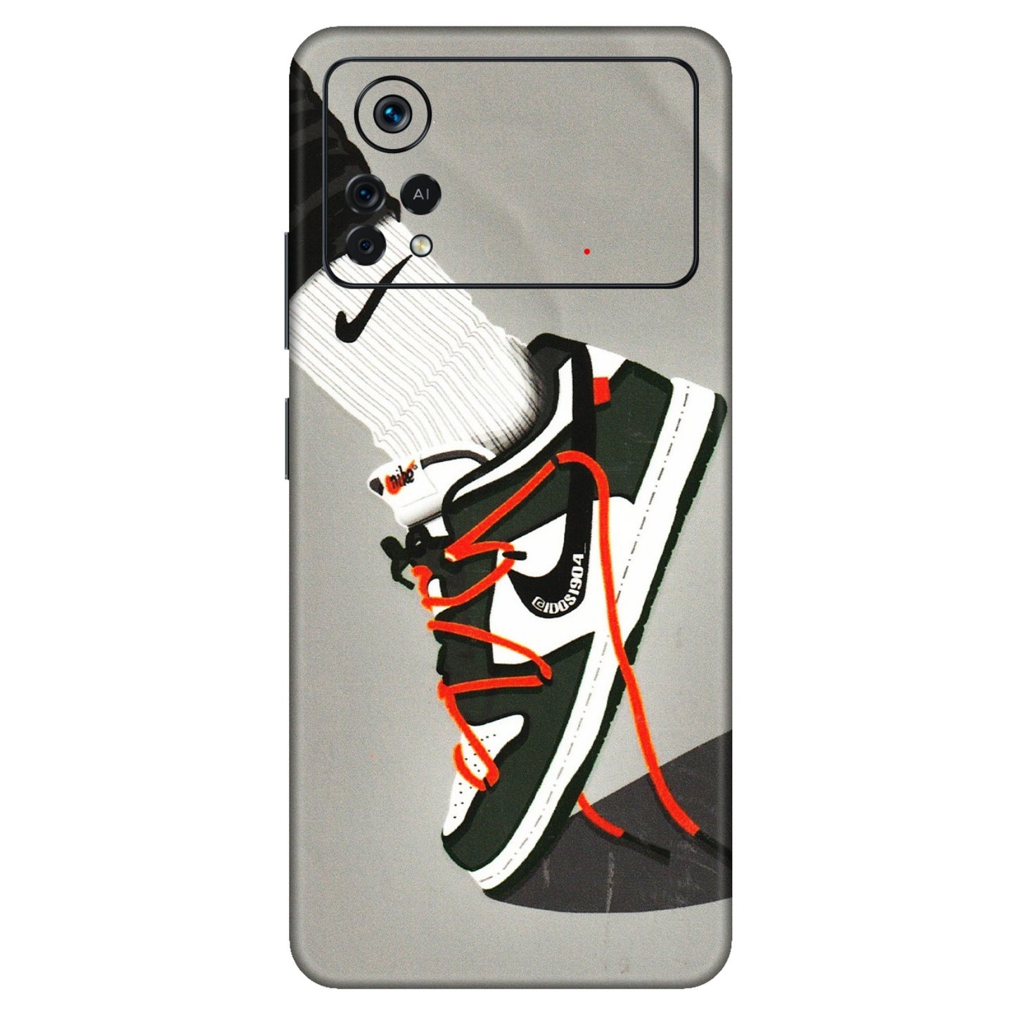 POCO Phone Skins (All Models) - New Grey Sneaker - 3D Embossed Finish (L-261) Poco X4 PRO (5G)