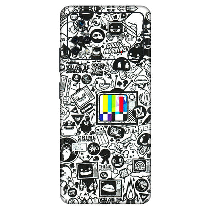POCO Phone Skins (All Models) - Doodles Positive Art - 3D Embossed Finish (L-263) Poco X4 PRO (5G)