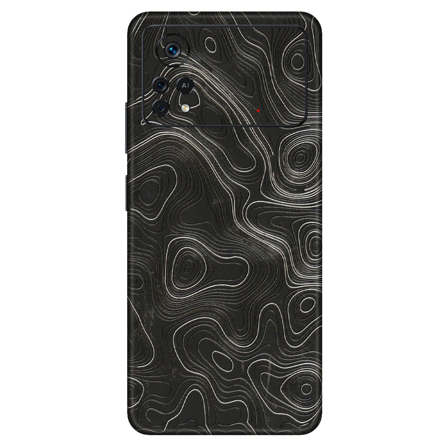 POCO Phone Skins (All Models) - Abstract White Line Map - 3D Embossed Finish (L-269) Poco X4 PRO (5G)
