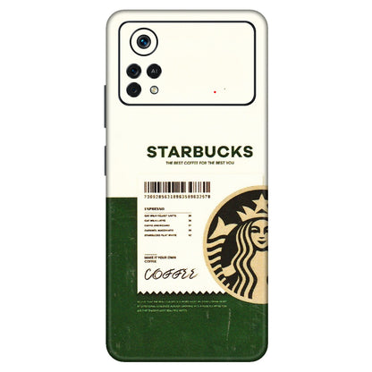 POCO Phone Skins (All Models) - Starbucks Barcode - 3D Embossed Finish (L-308) Poco X4 PRO (5G)