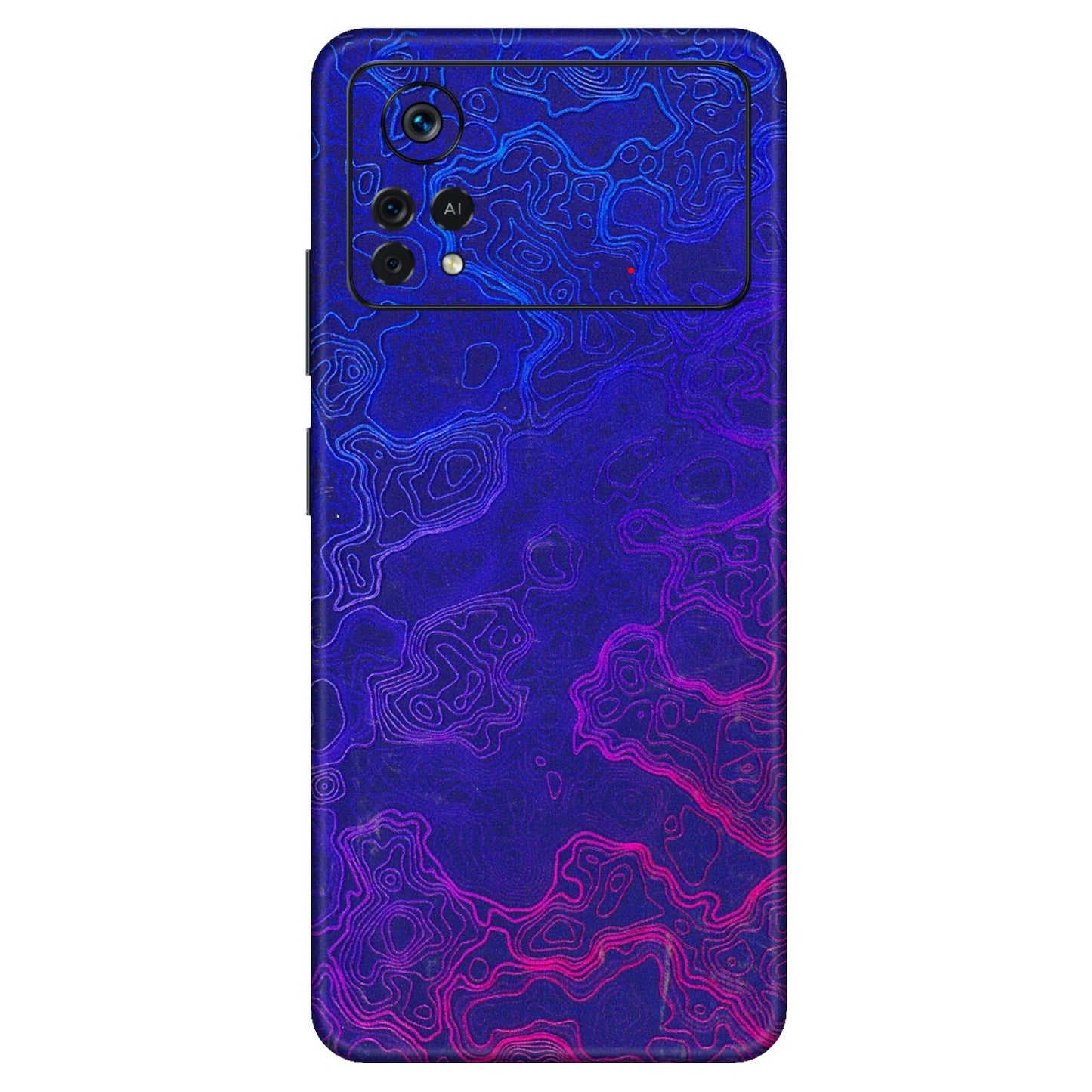 POCO Phone Skins (All Models) - Purple Ripples Swirl - 3D Embossed Finish (L-314) Poco X4 PRO (5G)