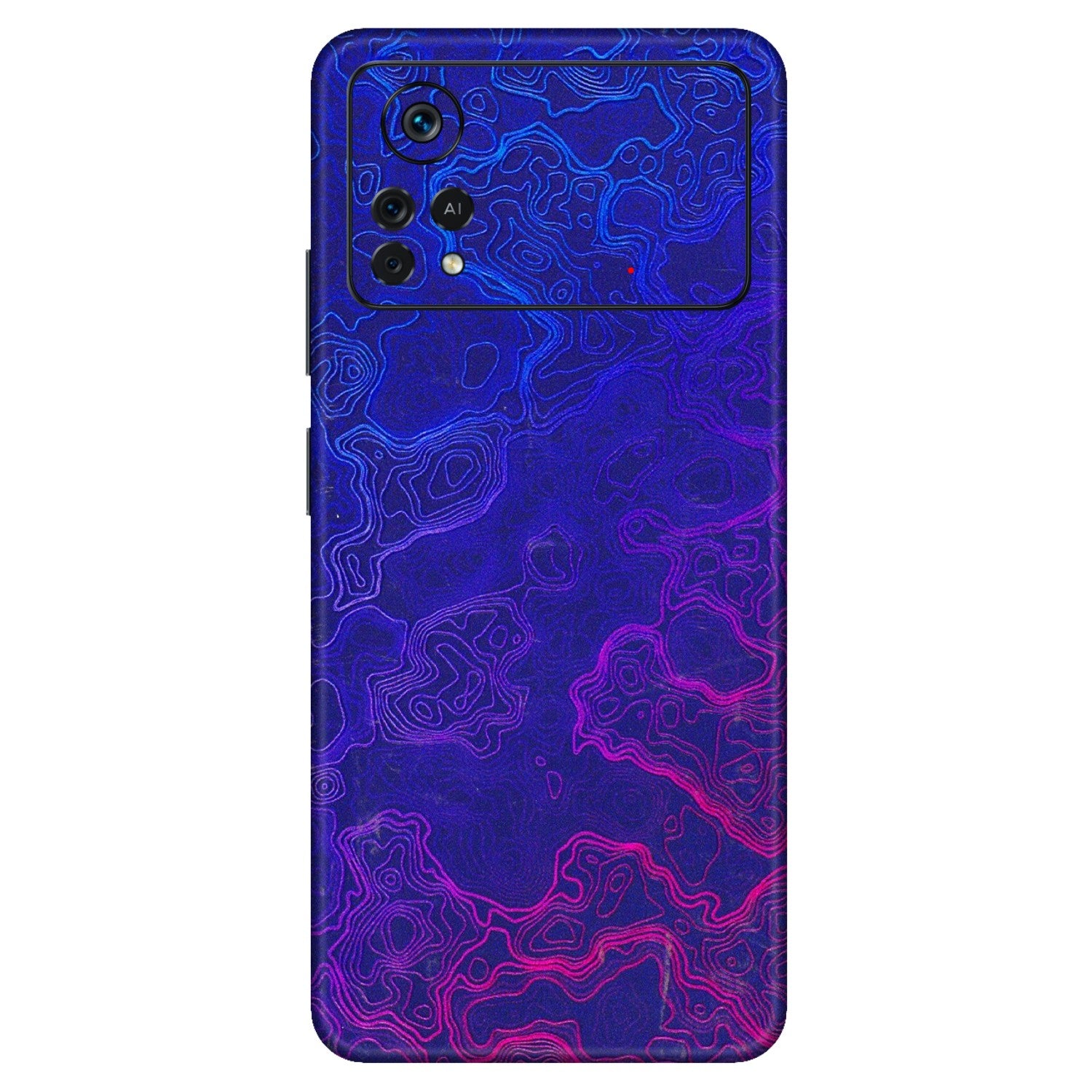 POCO Phone Skins (All Models) - Purple Ripples Swirl - 3D Embossed Finish (L-314) Poco X4 PRO (5G)