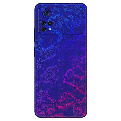 POCO Phone Skins (All Models) - Purple Ripples Swirl - 3D Embossed Finish (L-314) Poco X4 PRO (5G)