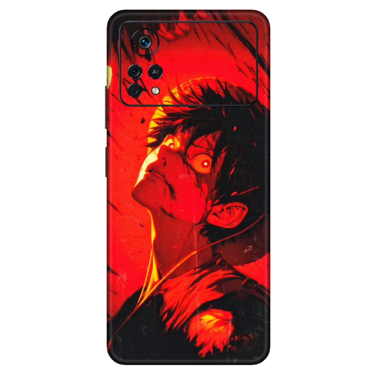 POCO Phone Skins (All Models) - D.Luffy Power Up One Piece Anime - 3D Embossed Finish (L-326) Poco X4 PRO (5G)