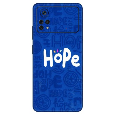 POCO Phone Skins (All Models) - Hope Doodles Blue - 3D Embossed Finish (L-43) Poco X4 PRO (5G)