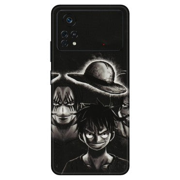 POCO Phone Skins (All Models) - Black Luffy Hat - 3D Embossed Finish (L-57) Poco X4 PRO (5G)