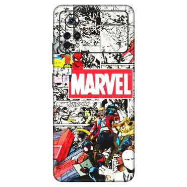 POCO Phone Skins (All Models) - Marvel Colorful Comic - 3D Embossed Finish (L-64) Poco X4 PRO (5G)