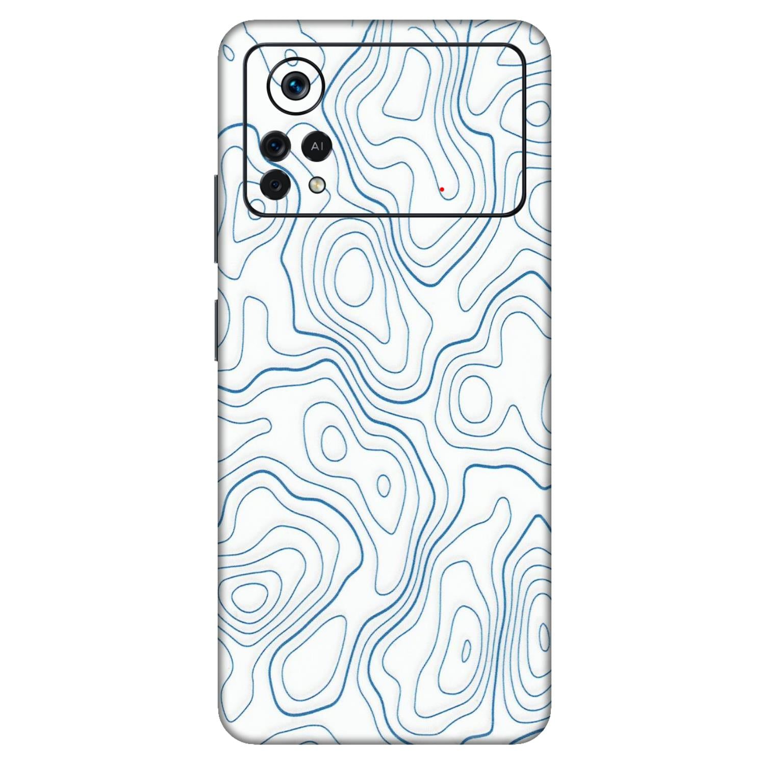 POCO Phone Skins (All Models) - Blue And White Swirls - Matte Finish (M-139) Poco X4 PRO (5G)
