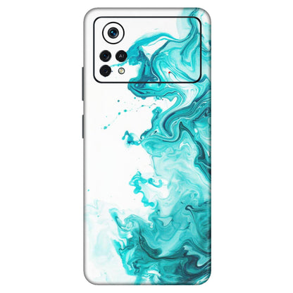 POCO Phone Skins (All Models) - Sky Blue Abstract Colour - Matte Finish (M-146) Poco X4 PRO (5G)
