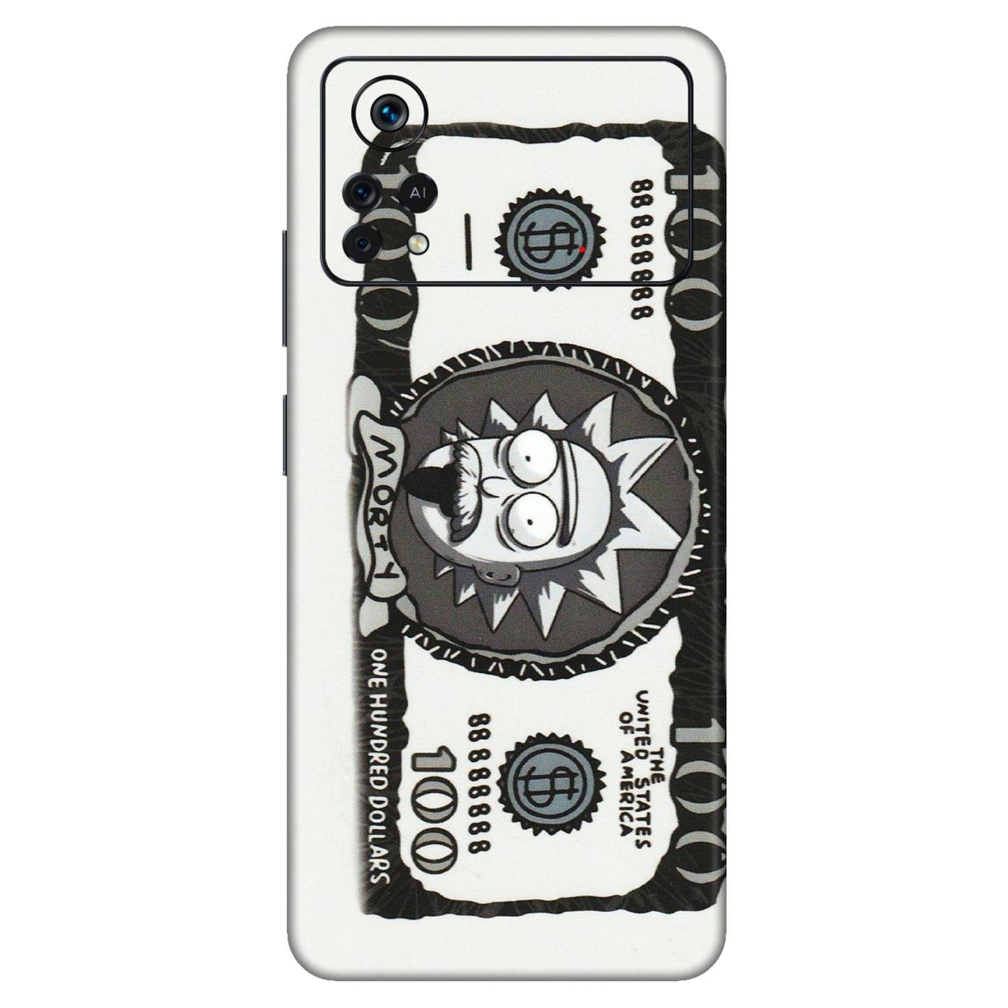 POCO Phone Skins (All Models) - Rick And Morty Hundred Dollar Anime - Matte Finish (M-161) Poco X4 PRO (5G)