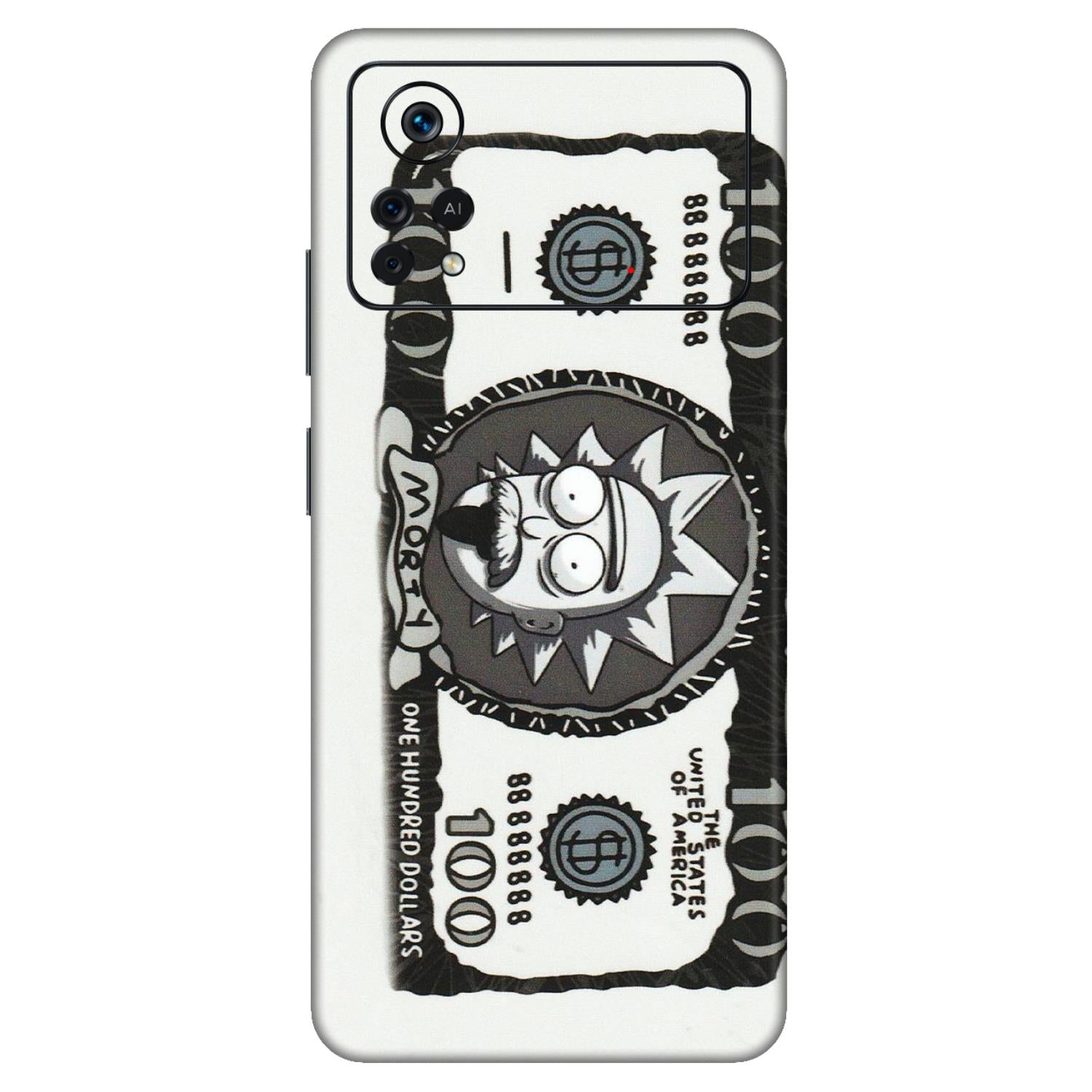 POCO Phone Skins (All Models) - Rick And Morty Hundred Dollar Anime - Matte Finish (M-161) Poco X4 PRO (5G)