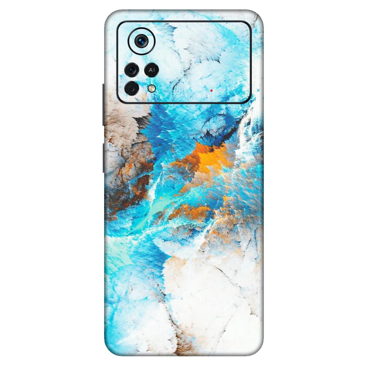 POCO Phone Skins (All Models) - Blue Waves Abstract - Matte Finish (M-19) Poco X4 PRO (5G)