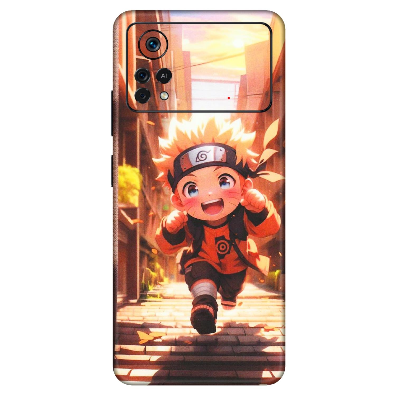 POCO Phone Skins (All Models) - Naruto Cute Toon Running - Matte Finish (M-04) Poco X4 PRO (5G)