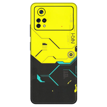 POCO Phone Skins (All Models) - Black Yellow Technica - Matte Finish (M-53) Poco X4 PRO (5G)
