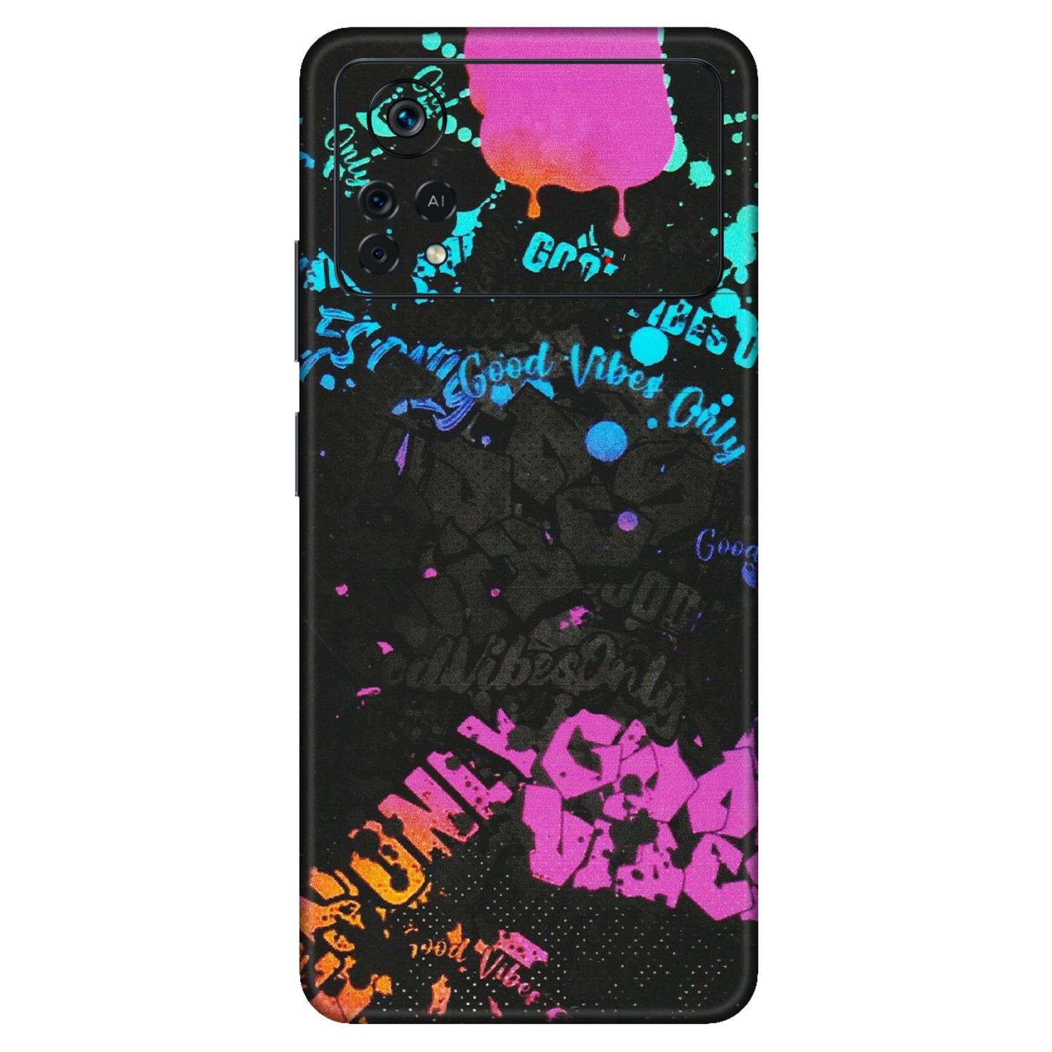 POCO Phone Skins (All Models) - Majestic Black Vibes - Matte Finish (M-62) Poco X4 PRO (5G)