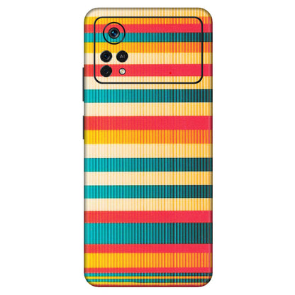 POCO Phone Skins (All Models) - Colourful Stripes Soothing Effect - Matte Finish (M-86) Poco X4 PRO (5G)