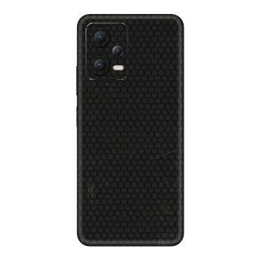 POCO Phone Skins (All Models) - Black honeycomb - 3D Embossed Finish (L-114) Poco X5 (5G)