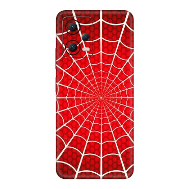POCO Phone Skins (All Models) - Classic Spidey Web - 3D Embossed Finish (L-115) Poco X5 (5G)