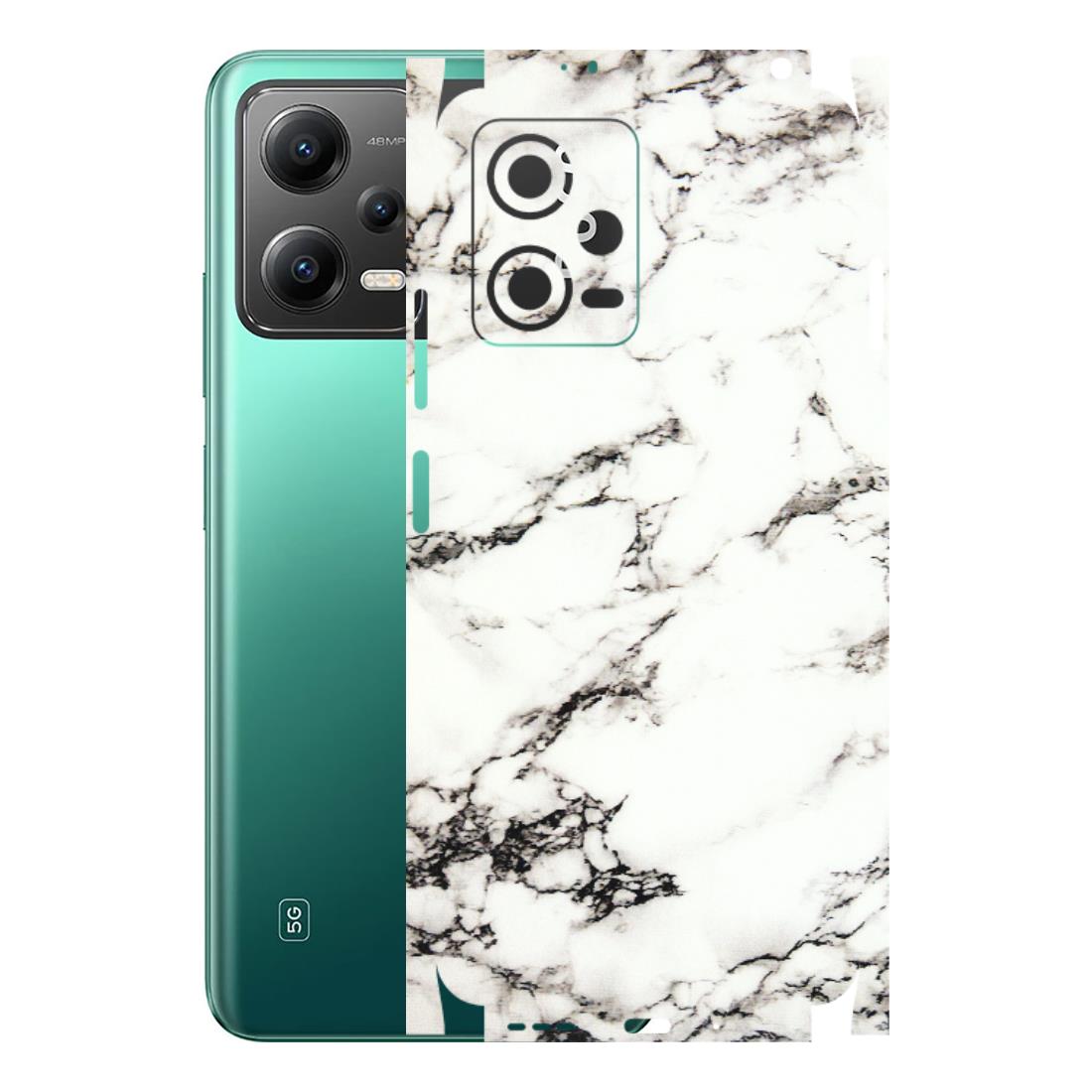 POCO Phone Skins (All Models) - Black and White Marble Texture - 3D Embossed Finish (L-124) Poco X5 (5G)