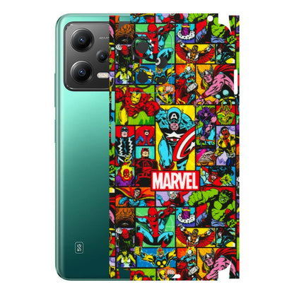 POCO Phone Skins (All Models) - MARVELOUS Comic Characters - 3D Embossed Finish (L-129) Poco X5 (5G)