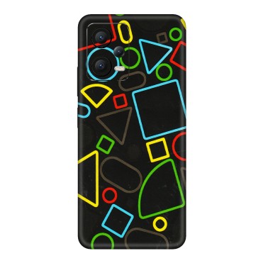 POCO Phone Skins (All Models) - Black Shapes - 3D Embossed Finish (L-131) Poco X5 (5G)