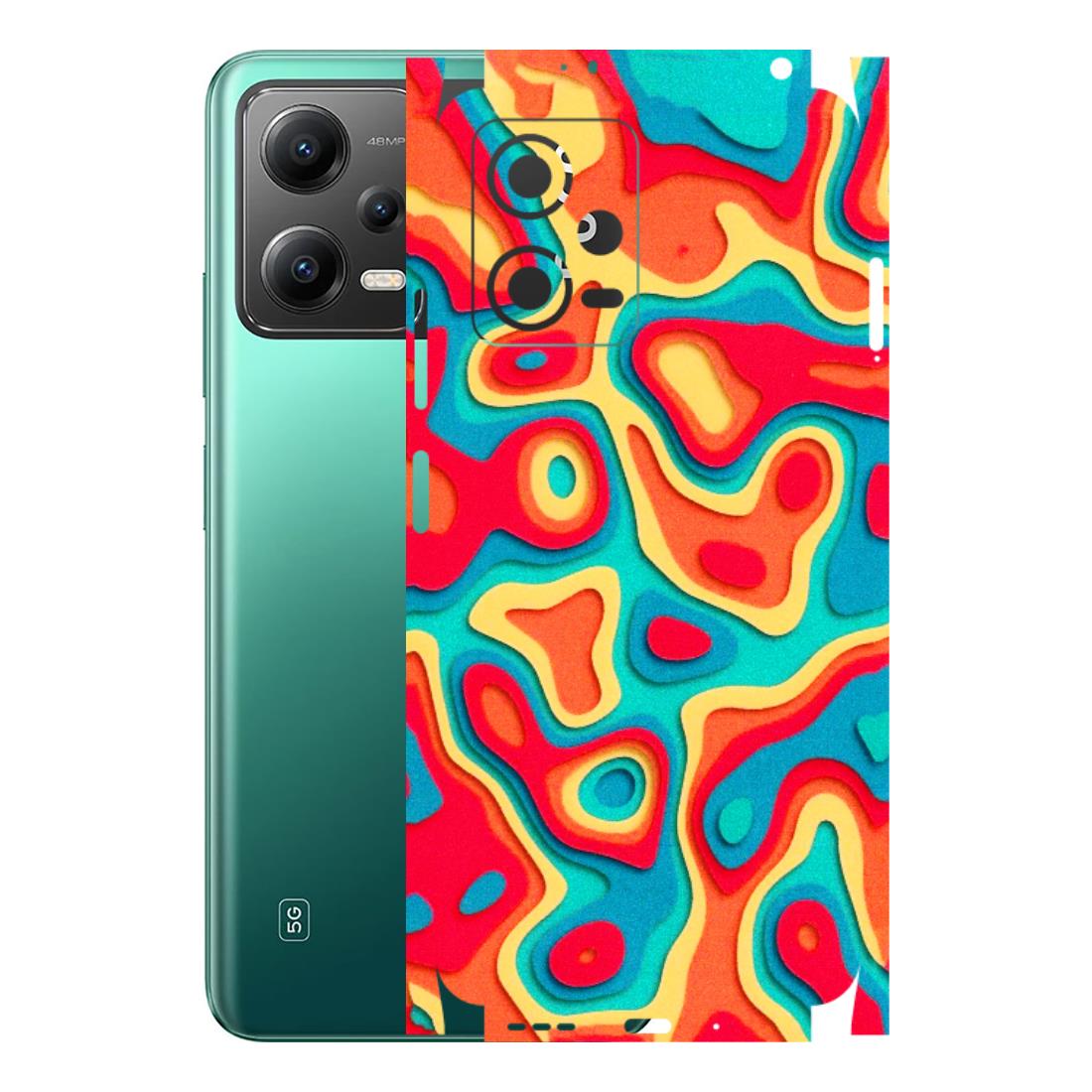 POCO Phone Skins (All Models) - Abstract Swirl - 3D Embossed Finish (L-150) Poco X5 (5G)