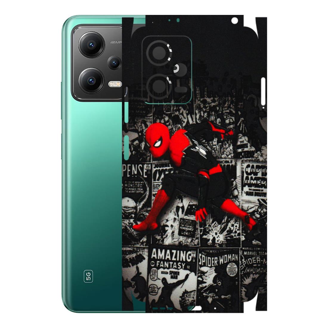 POCO Phone Skins (All Models) - SpiderMan New - 3D Embossed Finish (L-162) Poco X5 (5G)