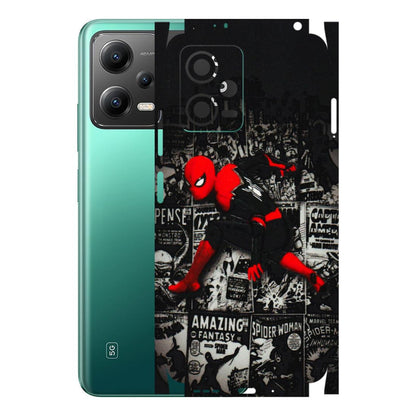POCO Phone Skins (All Models) - SpiderMan New - 3D Embossed Finish (L-162) Poco X5 (5G)