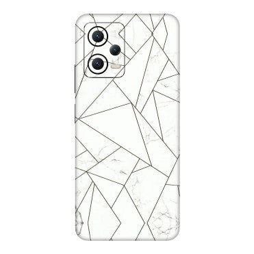 POCO Phone Skins (All Models) - Luxury White Marble Effect - 3D Embossed Finish (L-168) Poco X5 (5G)