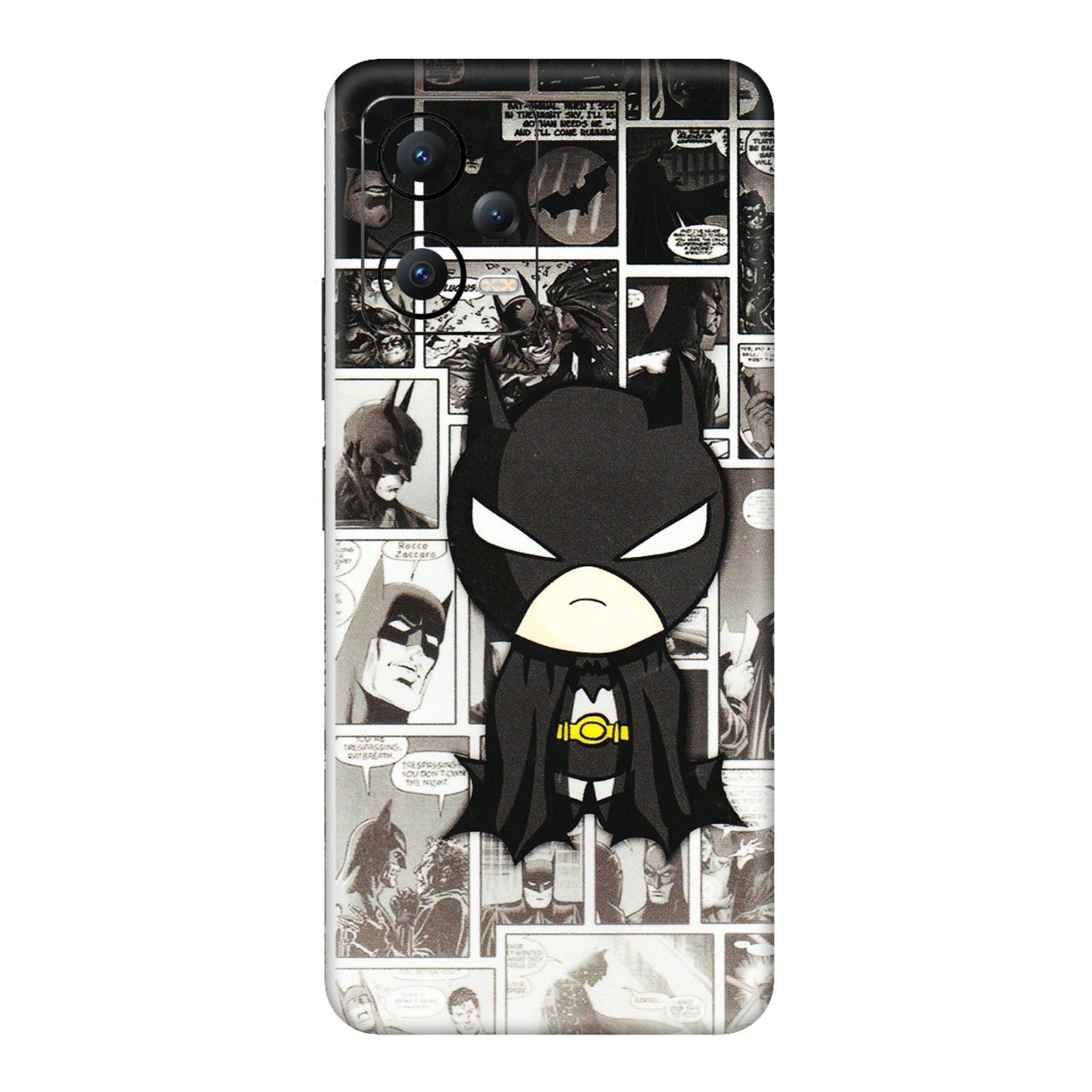 POCO Phone Skins (All Models) - Toon Batman - 3D Embossed Finish (L-182) Poco X5 (5G)