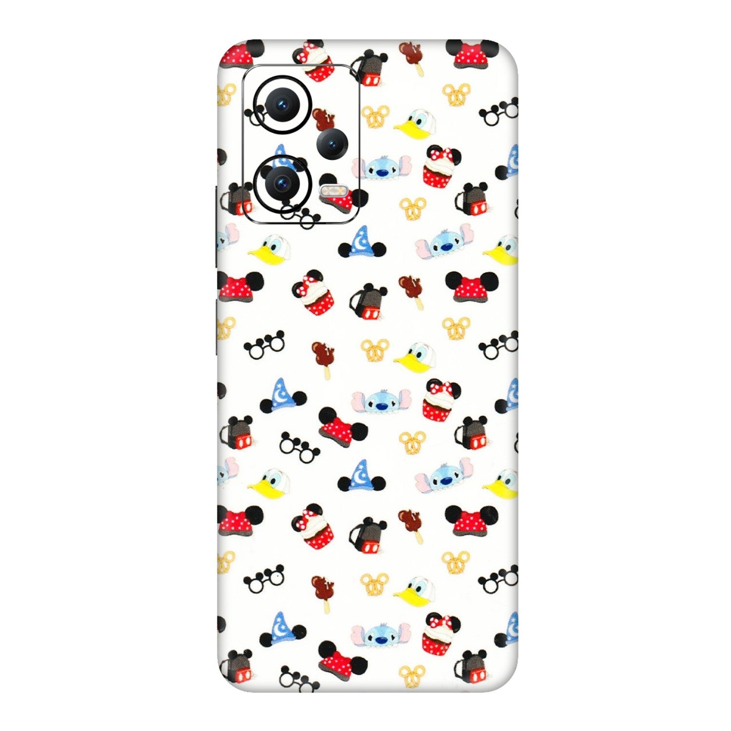 POCO Phone Skins (All Models) - Minnie Mouse & Donald Doodles s - 3D Embossed Finish (L-194) Poco X5 (5G)