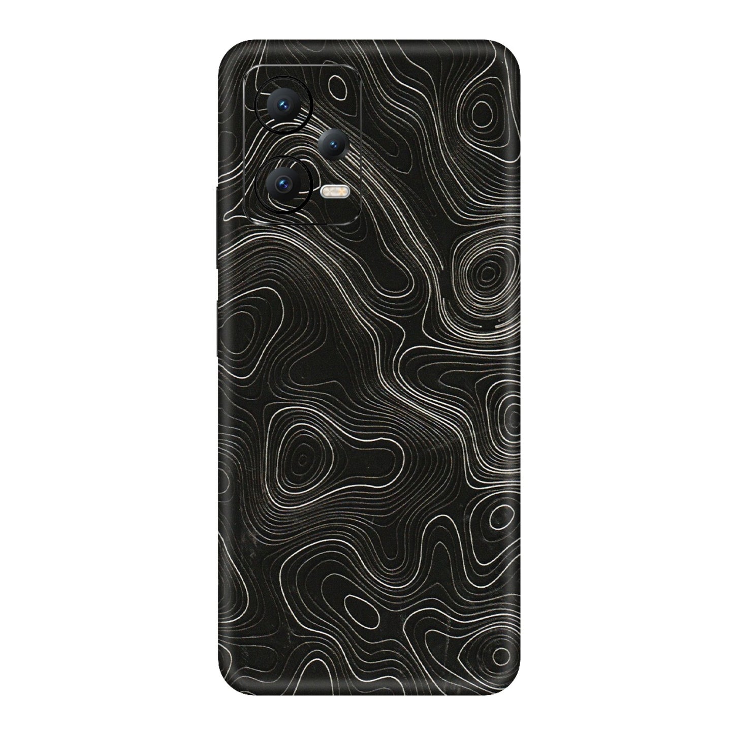 POCO Phone Skins (All Models) - Black Swirl - 3D Embossed Finish (L-196) Poco X5 (5G)