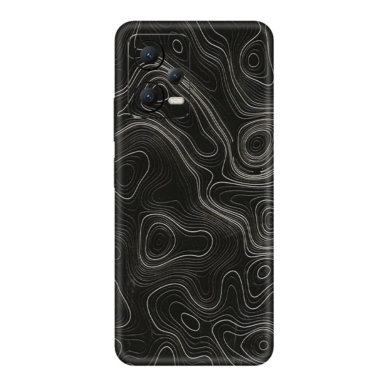 POCO Phone Skins (All Models) - Black Swirl - 3D Embossed Finish (L-196) Poco X5 (5G)