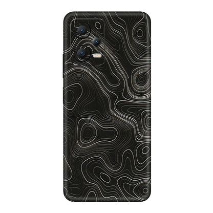 POCO Phone Skins (All Models) - Black Swirl - 3D Embossed Finish (L-196) Poco X5 (5G)