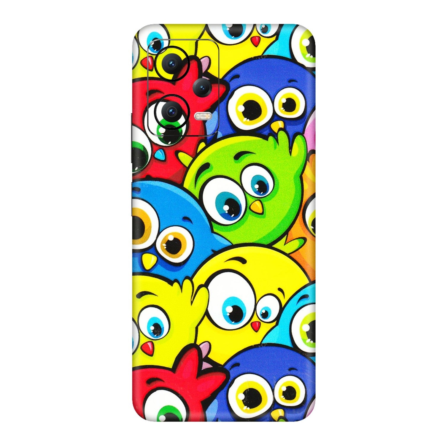 POCO Phone Skins (All Models) - Cute Fluffy Birds - 3D Embossed Finish (L-213) Poco X5 (5G)