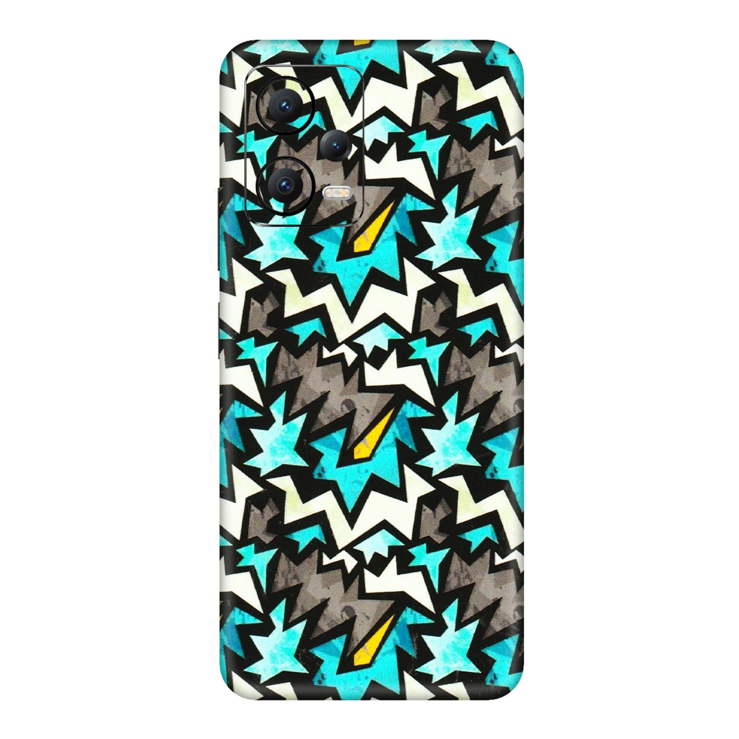 POCO Phone Skins (All Models) - Funky Zig Zag - 3D Embossed Finish (L-223) Poco X5 (5G)