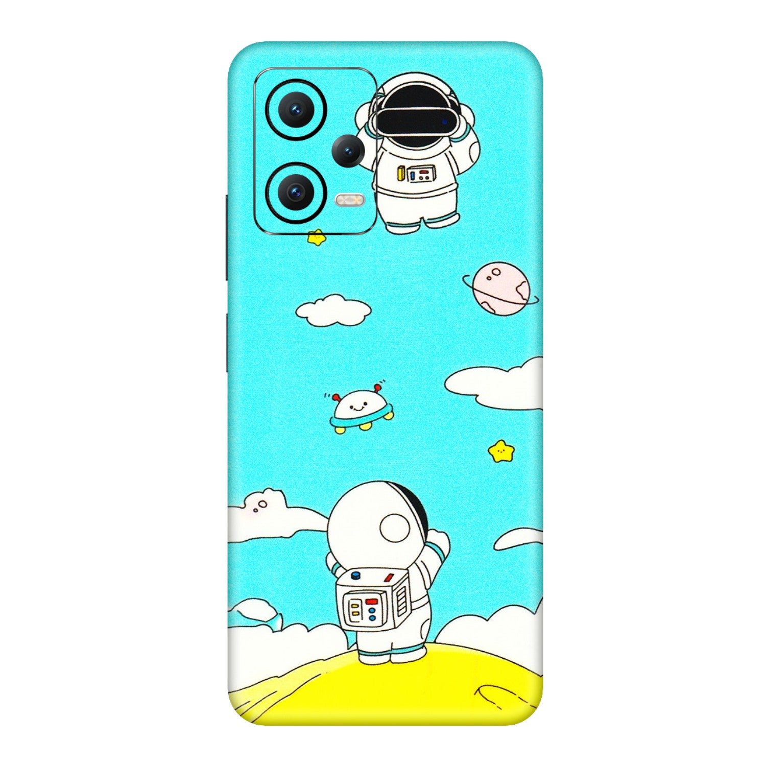 POCO Phone Skins (All Models) - Blue Skies Astro Float - 3D Embossed Finish (L-230) Poco X5 (5G)