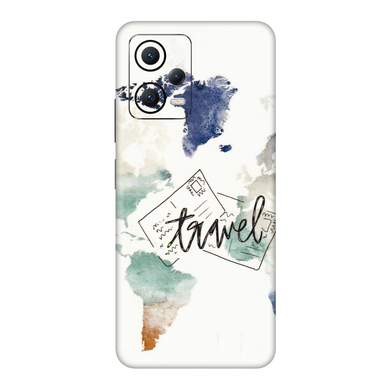 POCO Phone Skins (All Models) - Travel The World - 3D Embossed Finish (L-232) Poco X5 (5G)