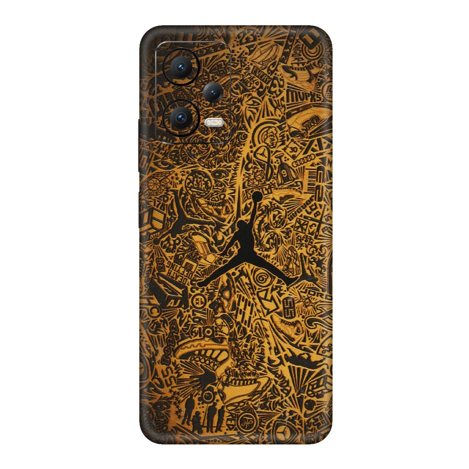 POCO Phone Skins (All Models) - Premium Gold Basketball Player - 3D Embossed Finish (L-236) Poco X5 (5G)