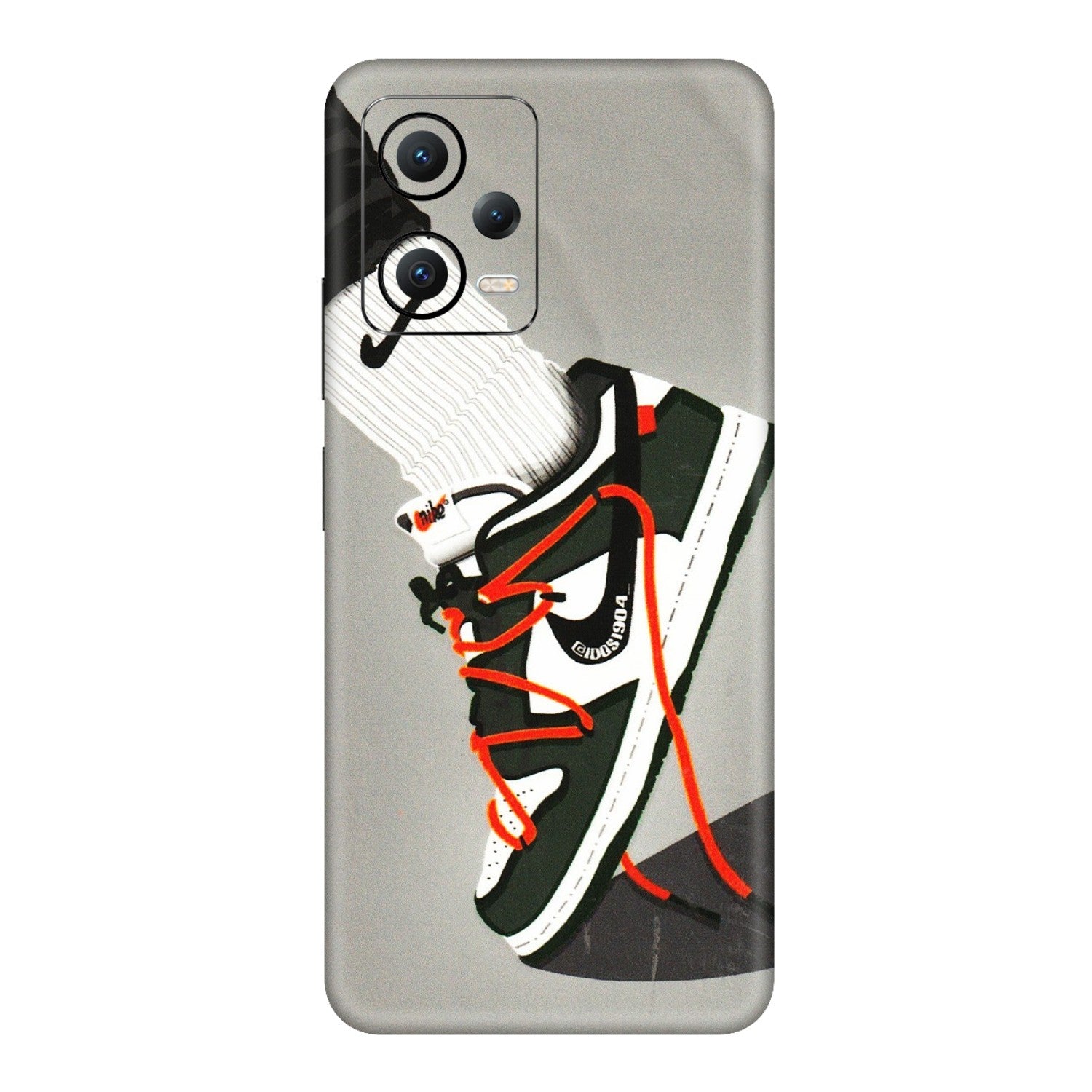 POCO Phone Skins (All Models) - New Grey Sneaker - 3D Embossed Finish (L-261) Poco X5 (5G)