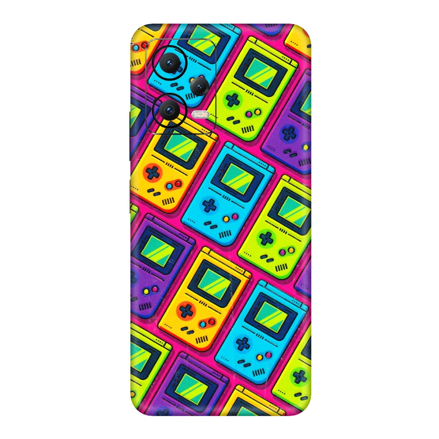 POCO Phone Skins (All Models) - Gameboy Colourful - 3D Embossed Finish (L-266) Poco X5 (5G)